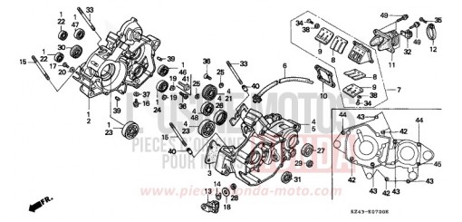 CARTER MOTEUR CR125RT de 1996